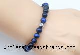 CGB9282 8mm, 10mm blue tiger eye & drum hematite power beads bracelets