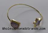 CGB929 15*20mm - 18*18mm freeform & star druzy agate bangles