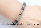 CGB9292 8mm, 10mm fluorite & drum hematite power beads bracelets