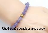 CGB9302 8mm, 10mm matte amethyst & drum hematite power beads bracelets