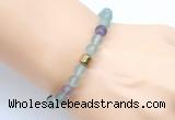 CGB9304 8mm, 10mm matte fluorite & drum hematite power beads bracelets