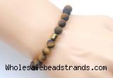 CGB9337 8mm, 10mm matte yellow tiger eye & drum hematite power beads bracelets