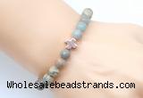 CGB9365 8mm, 10mm serpentine jasper & cross hematite power beads bracelets