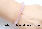 CGB9401 8mm, 10mm rose quartz & cross hematite power beads bracelets