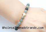 CGB9408 8mm, 10mm seaweed quartz & cross hematite power beads bracelets