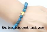 CGB9410 8mm, 10mm apatite & cross hematite power beads bracelets