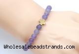 CGB9418 8mm, 10mm matte amethyst & cross hematite power beads bracelets