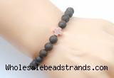 CGB9438 8mm, 10mm matte bronzite & cross hematite power beads bracelets