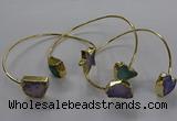 CGB945 13*18mm - 18*18mm freeform druzy agate bangles