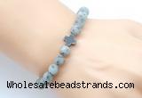 CGB9454 8mm, 10mm matte sesame jasper & cross hematite power beads bracelets