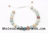 CGB9463 8mm, 10mm amazonite & cross hematite adjustable bracelets