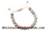 CGB9475 8mm, 10mm serpentine jasper & rondelle hematite adjustable bracelets