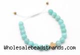 CGB9521 8mm, 10mm amazonite & cross hematite adjustable bracelets