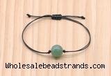 CGB9916 Fashion 12mm green aventurine adjustable bracelet jewelry