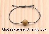 CGB9926 Fashion 12mm wooden jasper adjustable bracelet jewelry