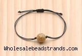 CGB9927 Fashion 12mm picture jasper adjustable bracelet jewelry