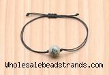 CGB9939 Fashion 12mm greeting pine jasper adjustable bracelet jewelry