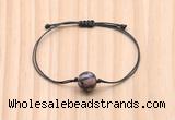 CGB9943 Fashion 12mm rhodonite gemstone adjustable bracelet jewelry