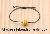 CGB9955 Fashion 12mm yellow banded agate adjustable bracelet jewelry