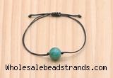 CGB9959 Fashion 12mm green banded agate adjustable bracelet jewelry