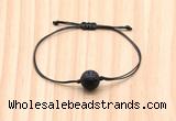 CGB9966 Fashion 12mm black lava adjustable bracelet jewelry