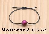 CGB9971 Fashion 12mm red tiger eye adjustable bracelet jewelry