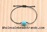 CGB9976 Fashion 12mm blue howlite adjustable bracelet jewelry