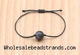 CGB9985 Fashion 12mm black labradorite adjustable bracelet jewelry