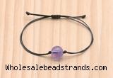 CGB9994 Fashion 12mm amethyst gemstone adjustable bracelet jewelry