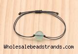 CGB9998 Fashion 12mm green fluorite adjustable bracelet jewelry