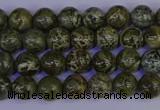 CGJ350 15.5 inches 4mm round green bee jasper beads wholesale