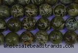 CGJ351 15.5 inches 6mm round green bee jasper beads wholesale