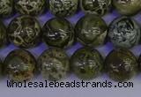 CGJ353 15.5 inches 10mm round green bee jasper beads wholesale