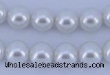 CGL02 10PCS 16 inches 6mm round dyed glass pearl beads wholesale