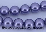 CGL154 10PCS 16 inches 8mm round dyed glass pearl beads wholesale