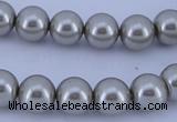 CGL172 10PCS 16 inches 4mm round dyed glass pearl beads wholesale