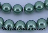 CGL222 10PCS 16 inches 4mm round dyed glass pearl beads wholesale