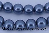 CGL232 10PCS 16 inches 4mm round dyed glass pearl beads wholesale