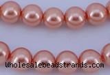 CGL292 10PCS 16 inches 4mm round dyed glass pearl beads wholesale