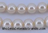 CGL33 10PCS 16 inches 6mm round dyed glass pearl beads wholesale