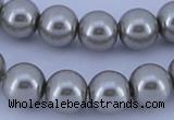 CGL373 10PCS 16 inches 6mm round dyed glass pearl beads wholesale