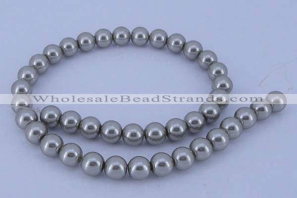 CGL377 5PCS 16 inches 14mm round dyed glass pearl beads wholesale