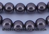 CGL403 10PCS 16 inches 6mm round dyed glass pearl beads wholesale