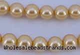 CGL53 10PCS 16 inches 6mm round dyed glass pearl beads wholesale