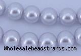 CGL72 10PCS 16 inches 4mm round dyed glass pearl beads wholesale