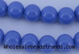 CGL806 10PCS 16 inches 4mm round heated glass pearl beads wholesale