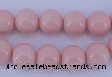 CGL830 10PCS 16 inches 4mm round heated glass pearl beads wholesale