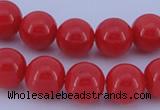 CGL842 10PCS 16 inches 4mm round heated glass pearl beads wholesale