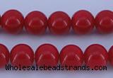 CGL849 10PCS 16 inches 6mm round heated glass pearl beads wholesale