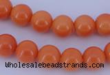 CGL866 10PCS 16 inches 4mm round heated glass pearl beads wholesale